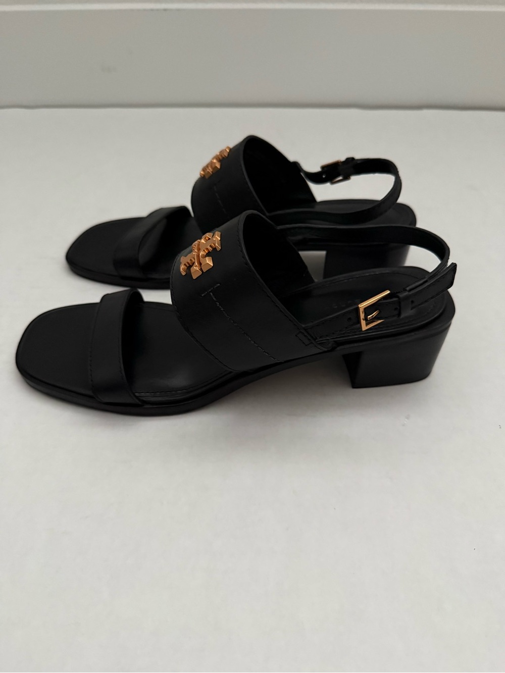 Tory Burch Eleanor Block Heel Sandals Size 10 - Picture 4 of 16